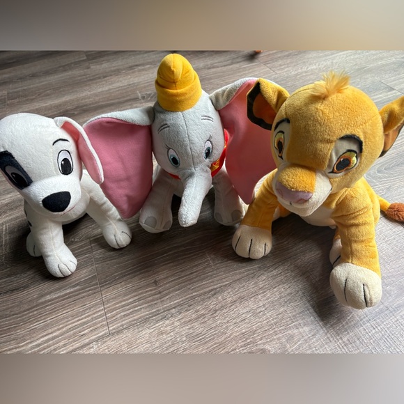 Disney | Toys | Disney Set Of 3 Stuffed Animals Simba 1 Dalmatians ...